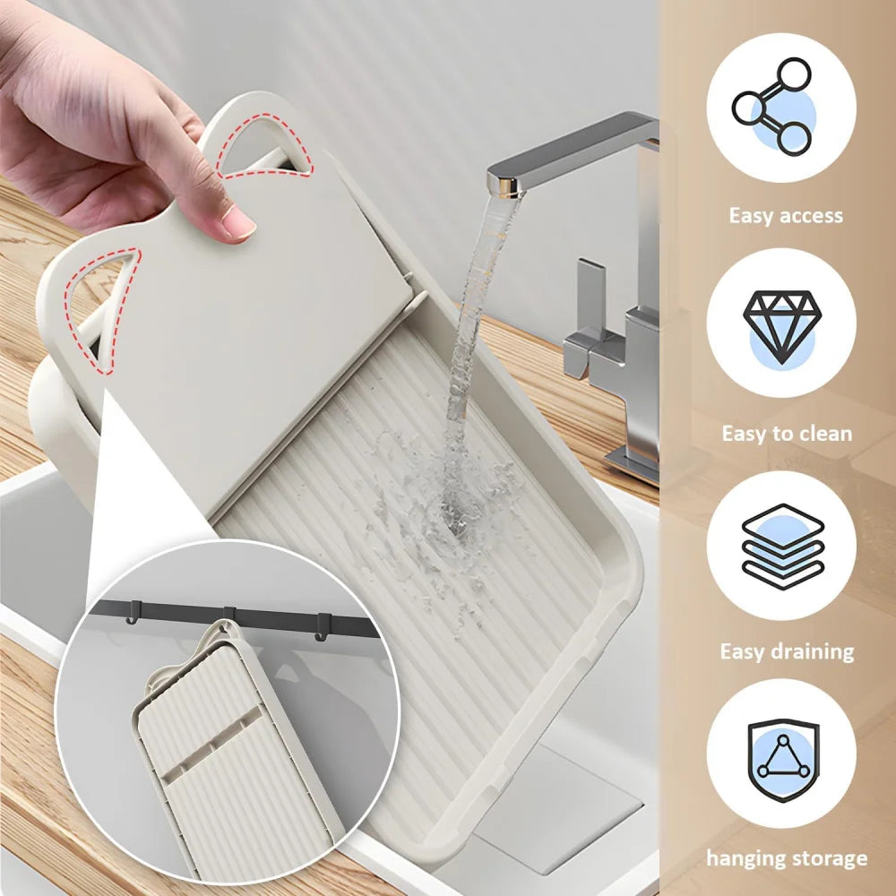 Kitchen Counter Spoon Rack - Pot Lid Rack and Spoon Rack - Multi-Purpose Small Tools to Keep the Countertop Clean - Silicone Rac