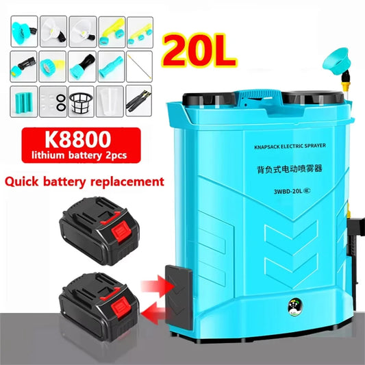 Quick Replacement Lithium Battery Electric Sprayer Intelligent Pesticide Dispenser Agricultural Garden Irrigation Sprayer 20L