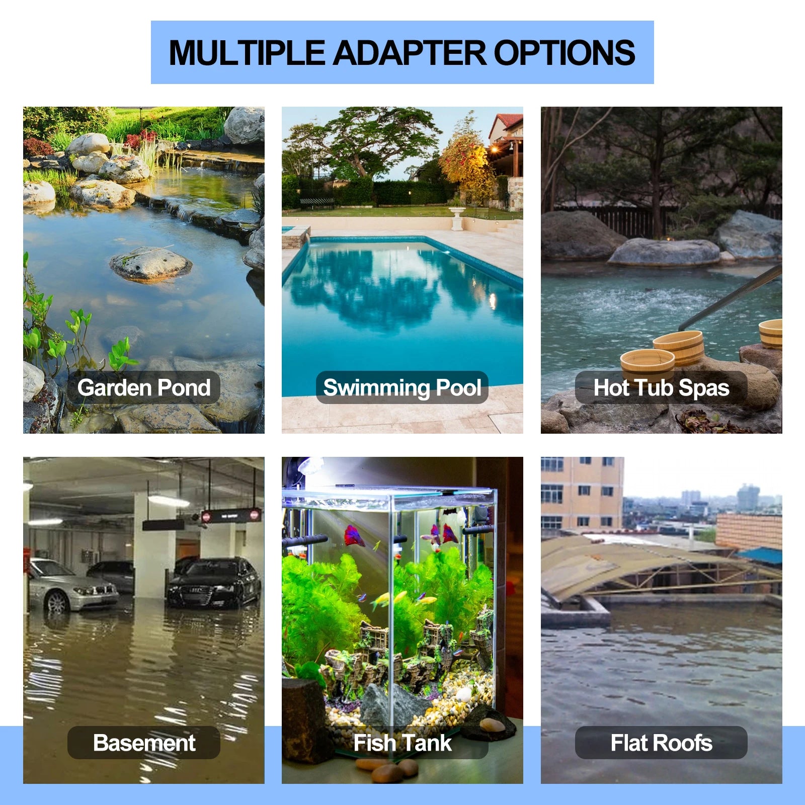 Portable 2900 GPH Sump Pump for Pools, Basements & Ponds