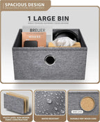 Nightstand 1-Drawer Shelf Storage - Bedside Furniture & End Table Chest Dresser with Steel Frame, Wood Top & Easy Pull Fabric Bi