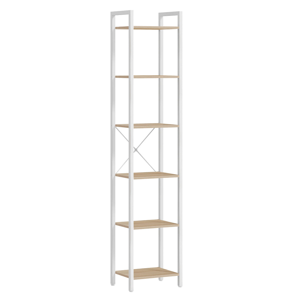 VASAGLE 6-Tier Bookshelf, Bookcase, Shelving Unit, for Office, Study, Living Room, Bedroom, 30 x 40 x 187.5 cm, Industrial