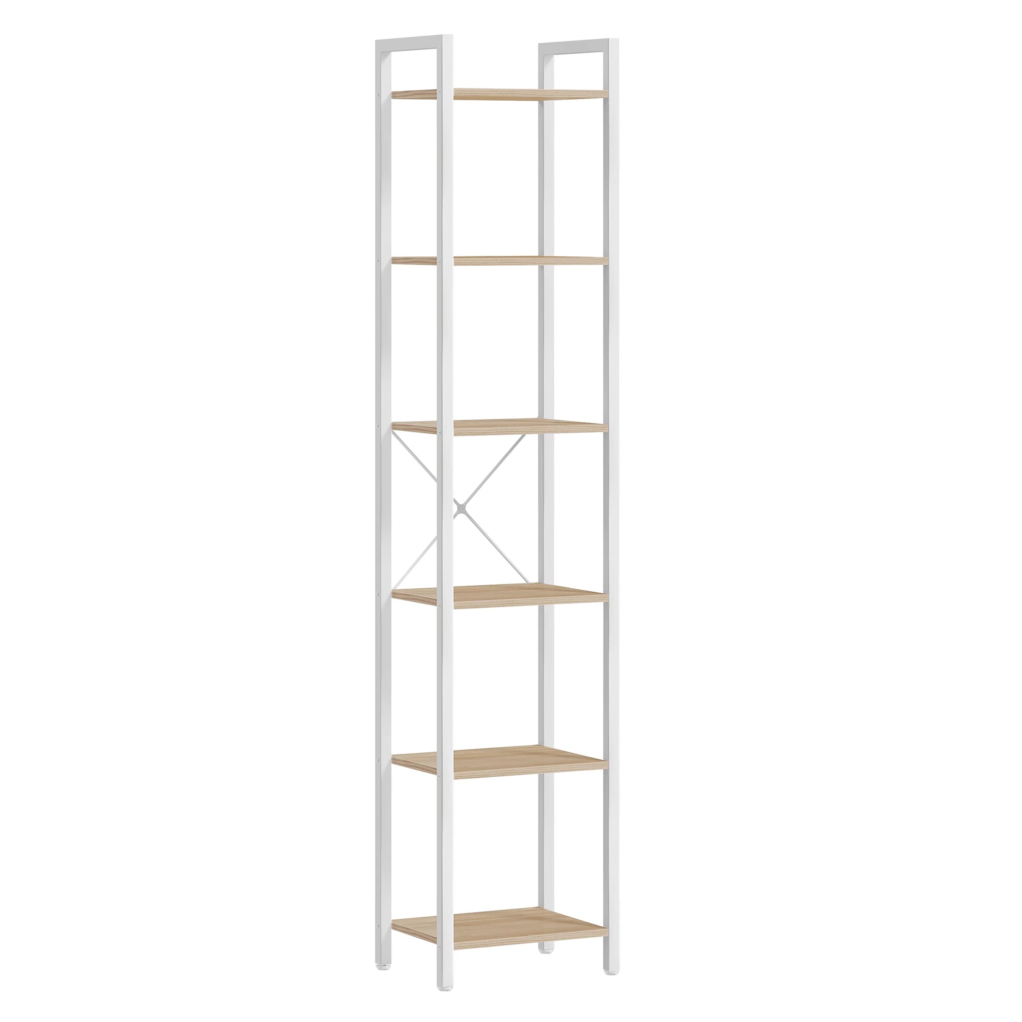VASAGLE 6-Tier Bookshelf, Bookcase, Shelving Unit, for Office, Study, Living Room, Bedroom, 30 x 40 x 187.5 cm, Industrial