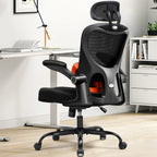 Comhoma Office Chair Ergonomic Desk Chair with Flip-Up Armrests, 3D Headrest Executive Desk Chair Comfy