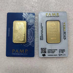 New 24K Gold Plated Swiss 1 OZ  Argor-Heraeus Gold Bar Replica Gold Bullion Gold Coin Gifts Coin Bullion Collection