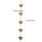 3.3ft Rain Chain Garden Decor Outside Outside Gutter Downspout in Summer Park Embellishment Gutters Downspout Downspout Chain