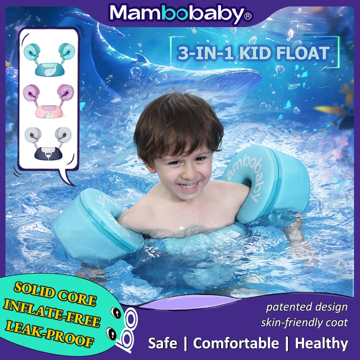 Kids Swim Trainer: Mambobaby Solid Core Arm Float