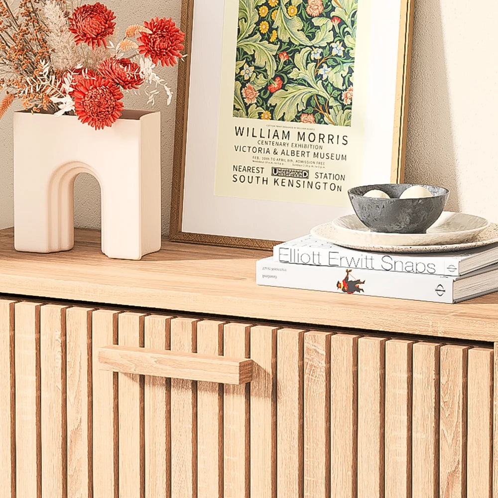 Side Table wood color solid wood table shoe cabinet with hinged lid dust proof storage cabinet