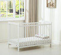 mcc direct Brooklyn Baby Cot Crib With Water repellent Mattress and Safety Wooden Barrier (125 x 66 cm)