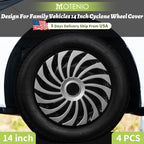 14inch Cyclone Style Hub Cap Cover for Iron Rim Wheel Cover Set of 4 Steel Wheel Cover Replacement Hubcap for R14 Tire