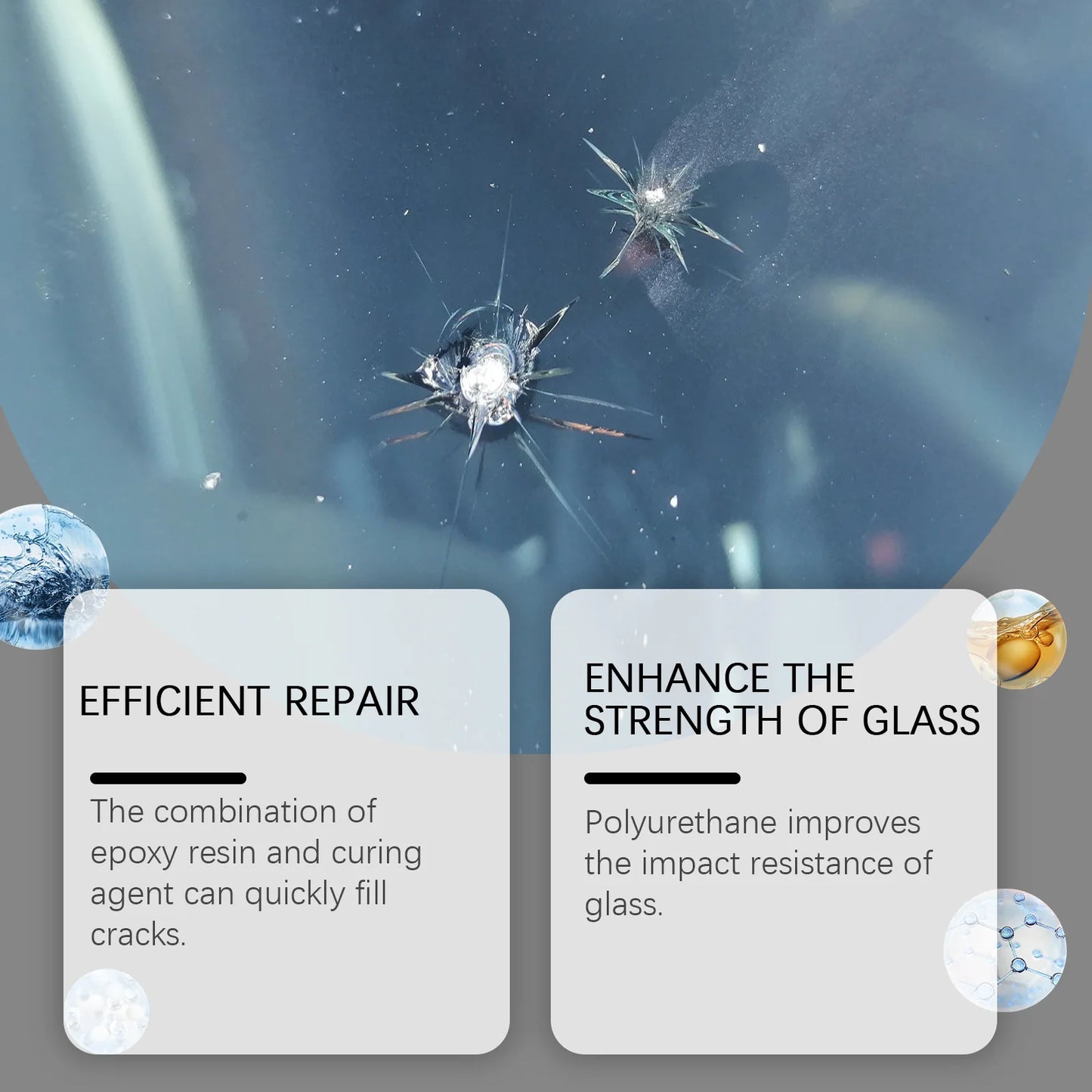 Car Glass Repair Adhesive Fixing Windshield Cracks Remove Scratch Enhance Impact Resistance Truck Motorcycles Broken Repair Set