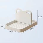 1 Pack Multipurpose Plastic Kitchen Countertop Cat Ear Utensil Holder for Spatulas Pot Lids Kitchen Storage Rack