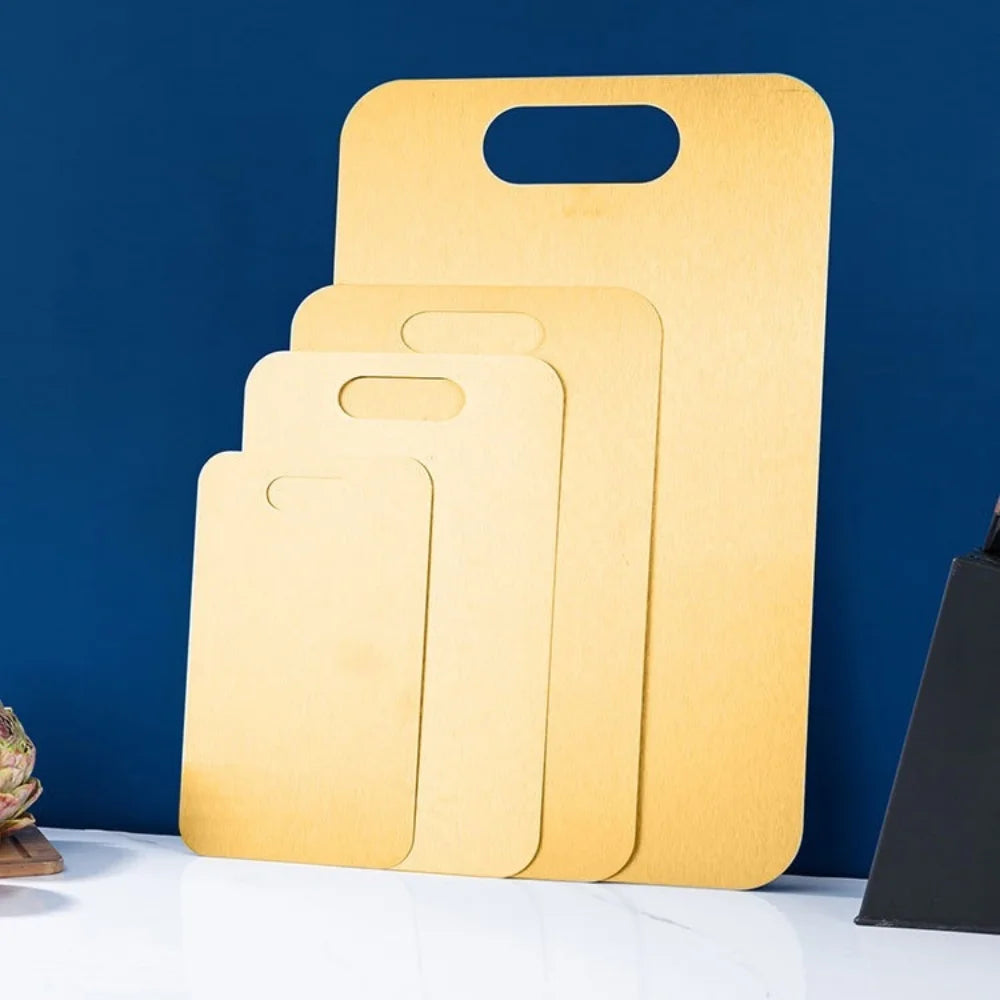 Kitchen Stainless Steel Chopping Board, Suitable for Cutting Meat, Fruits and Minced Meat, Anti-Slip and Dishwasher Safe