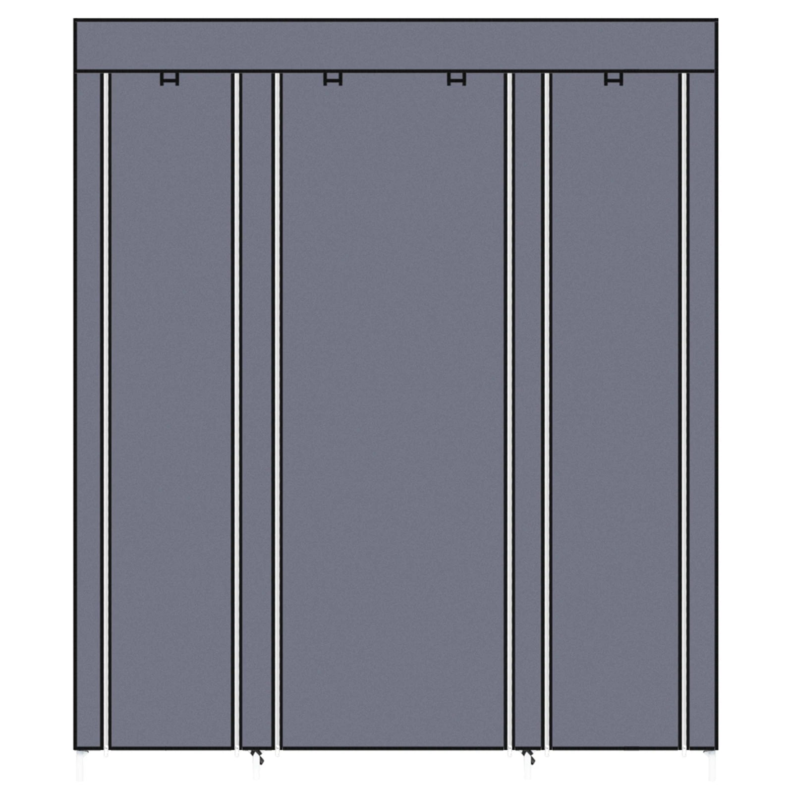 Non-Woven factory 5 Layers 12 compartment Dustproof Wardrobe High Capacity bookshell Open Simple Assembly Storage Cabinet