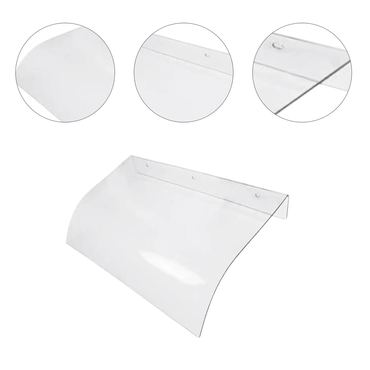 Front Door Canopy Durable Transparent Window Awning Cover Rain Snow Protection Door Cover for Outdoor Balcony Patio