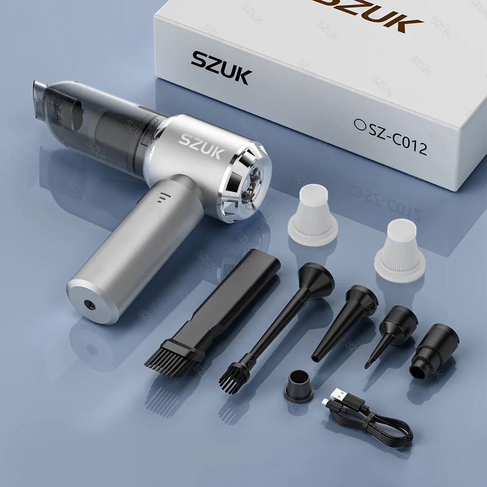 SZUK Mini Car Vacuum Cleaner Portable Powerful Cleaning Machine Strong Suction Handheld for Car Wireless Cleaner Home Appliance