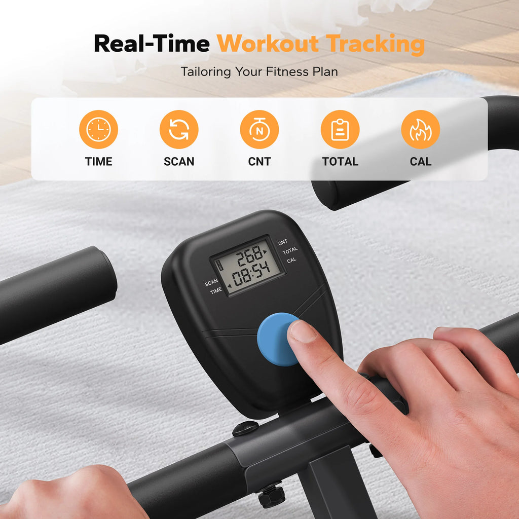 MERACH 2-in-1 Foldable Squat & Rowing Machine - Home Glute & Leg Trainer