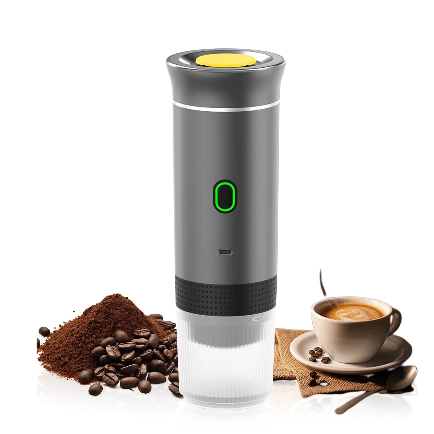 3-in-1 Wireless Electric Portable Espresso Coffee Machine for Car & Home Camping Coffee Maker Capsule Powder Travel Coffee Maker