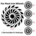14inch Cyclone Style Hub Cap Cover for Iron Rim Wheel Cover Set of 4 Steel Wheel Cover Replacement Hubcap for R14 Tire