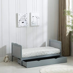 mcc direct Wooden Baby Cot Bed & Drawer & Aloe Vera Mattress (Orlando Drawer)