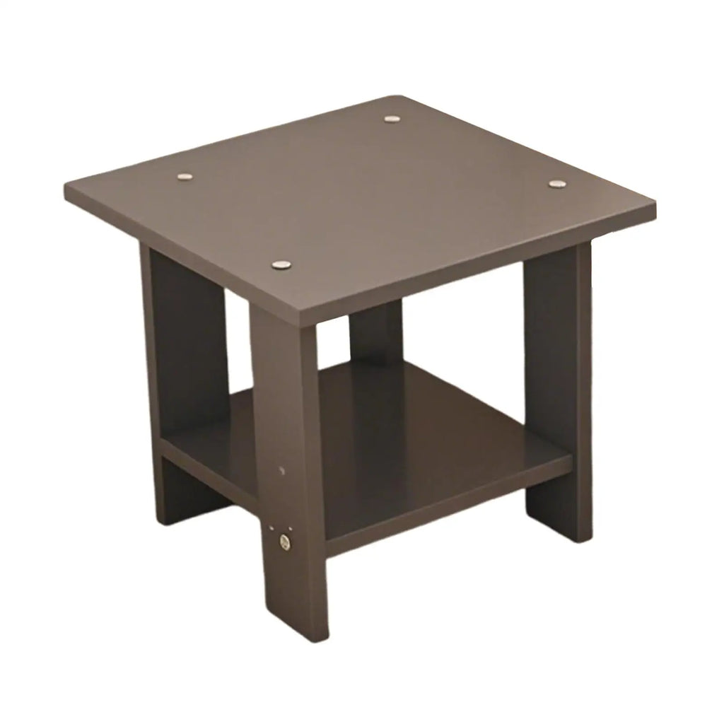 Simple Bedside Table Wooden Double Layers Solid Wood Nightstands Night Table For Table Sofa Side Table Home Furniture