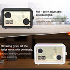 AEEZO L1 Bluetooth Speaker Hi-Fi Audio Clear Glass Screen Dynamic Suspended Lyrics Wireless Portable Audio Video LED Speakers