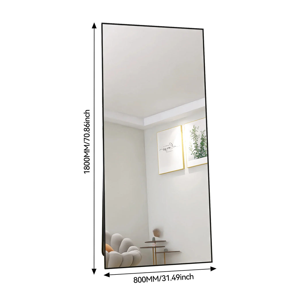 Full-length mirror, curved stand mirror, large full-length mirror, wall mounted, leaning mirror, standing mirror,