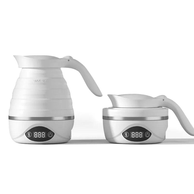 110V/220V Travel Camping Portable Foldable Silicone Electric Kettle Boiling Hot Water Thermal Insulation Heating Boiler Tea Pot