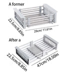 Adjustable Over-Sink Dish Drying Rack - SS Telescopic Space Saver | AlluCanFind