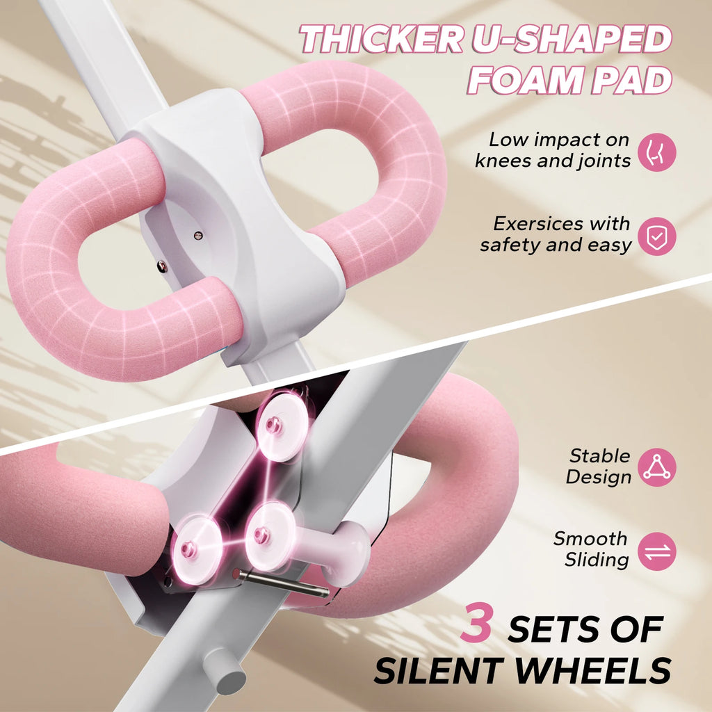 MERACH Ab Machine Adjustable Trainer Workout Foldable Knee Protection