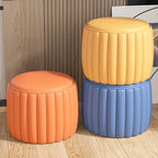 Pink Sofa Stool Customizable Stool with 4 Legs Blue Solid Pine Stool Living Room