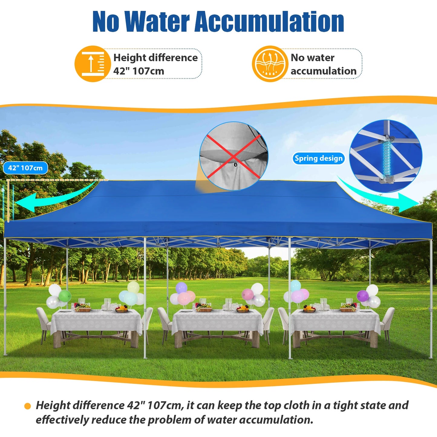 10x30ft Pop Up Canopy Tent Gazebo Party Heavy Duty Marquee Awning Without Sidewall Outdoor Commercial Event Instant Tent Gazebo