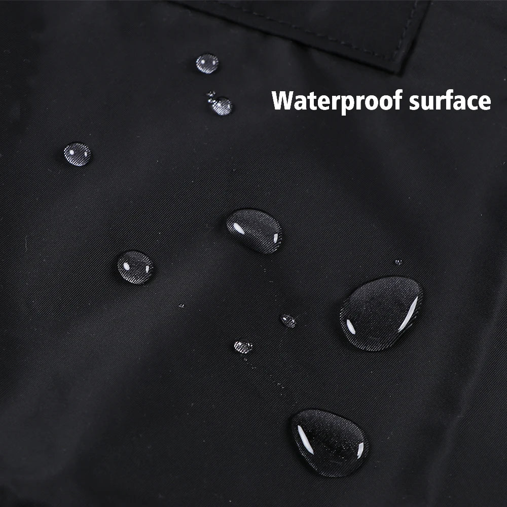 New Trendy Aprons Waterproof Oil Resistant 2 Bags Bibs Coffee Shop Hairdresser Slit Overall Chef Adjustable Nail Salon Apron