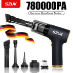 SZUK 780000PA Powerful Vacuum Cleaner Mini Cordless Portable Car Vacuum Cleaner for Home Appliance Handheld Blower Car Cleaner