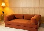 EU warehouse European retro high-end corduroy sofa vacuum compression folding sofa bed can be customized living room bedroom fur