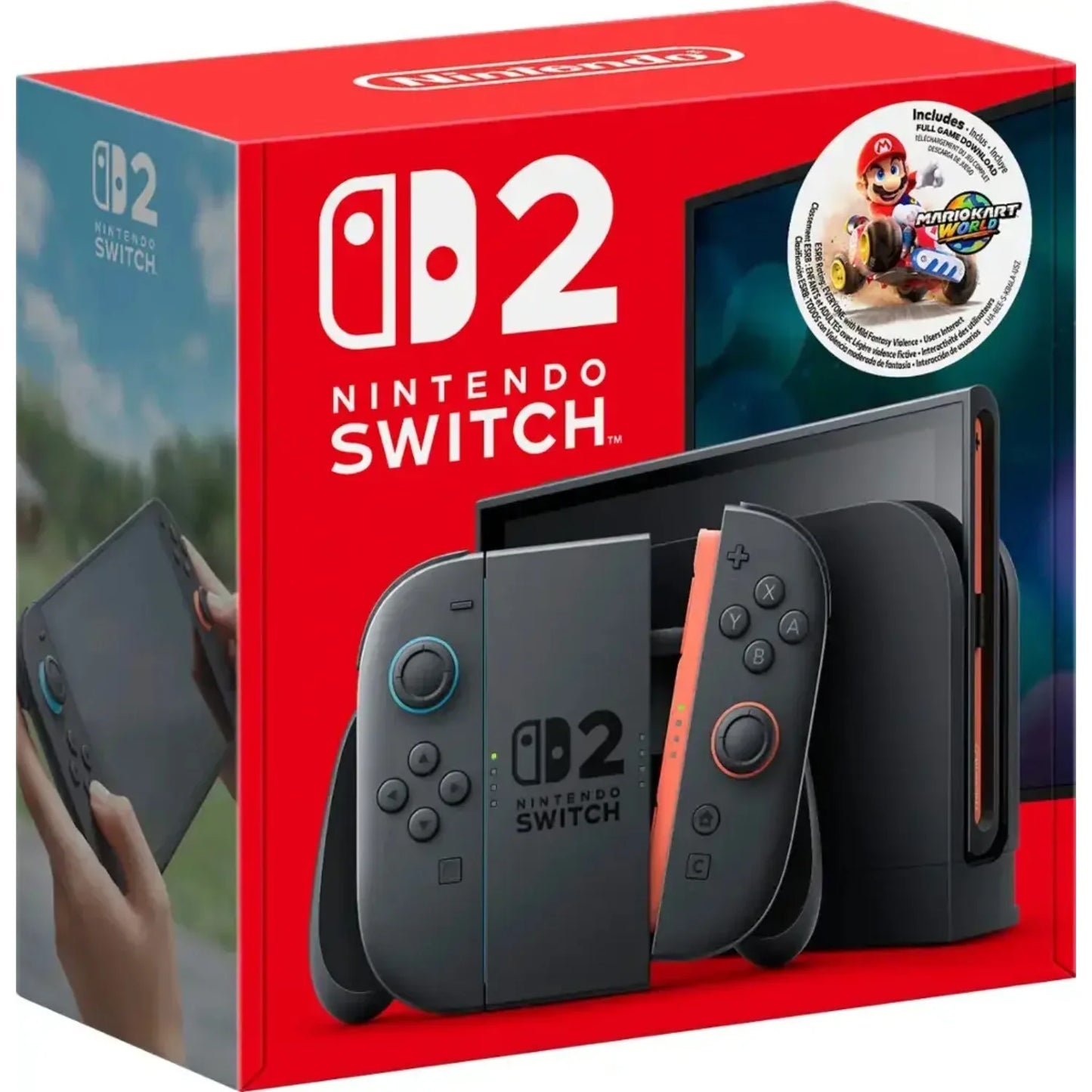 Nintendo Switch 2 Console & Mario Kart World Bundle (Hong Kong Version + US Adapter)