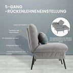 COMHOMA Fold-out Futon Cover Sofa Sleeper Sleeper Fits Corner Sofa 3-Seater Guest Sofa with Adjustable Backrest fabric