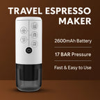 Portable USB Rechargeable Espresso Coffee Maker 17Bar Pressure For Travel Outdoor Car Compatible With Capsules/Ground Coffee