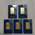 New 24K Gold Plated Swiss 1 OZ  Argor-Heraeus Gold Bar Replica Gold Bullion Gold Coin Gifts Coin Bullion Collection