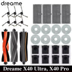 For Dreame L40 ultra / X40 Ultra Robot Vacuum Accessories Dust Bags Mop Main Side Brushes Cloths HEPA Filters Spare Parts