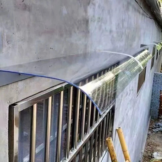 Front Door Canopy Durable Transparent Window Awning Cover Rain Snow Protection Door Cover for Outdoor Balcony Patio