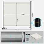 WOLTU Folding Screen 180x177cm Room Divider Free-standing Privacy Screen for Offices Balconies Bedrooms Gardens Terraces