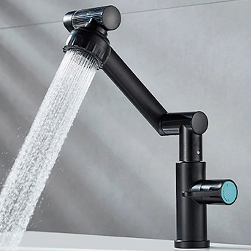 360°Rotating Swing Arm Stainless Steel Hot Cold Faucet  4 Modes Waterfall Kitchen Faucet Multifunctional kitchen Accessories