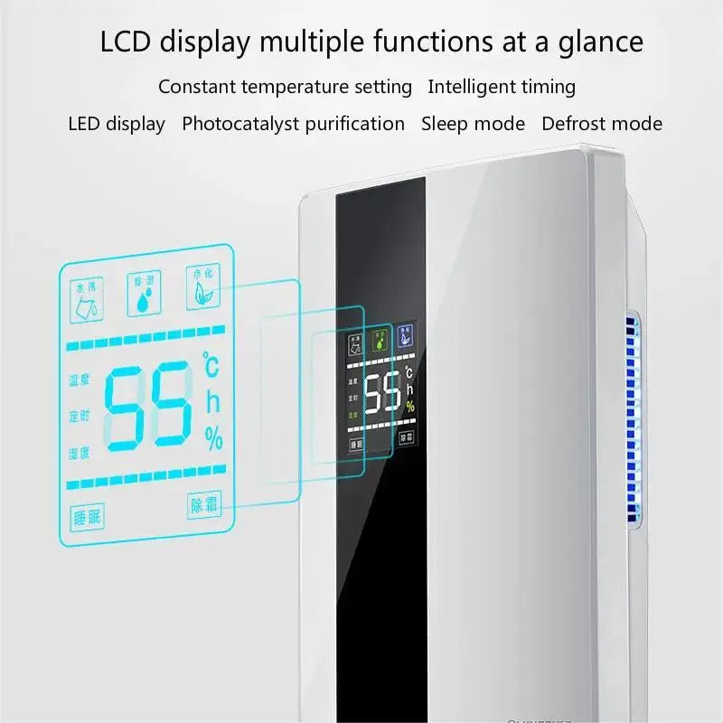Upgrade Portable Premium Dehumidifier and Air Purifier 2 in 1 Mute Moisture Absorbers for Home Basement Remote Control Timing