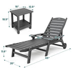500 LBS Capacity Lounge Chair Set (3-Piece)