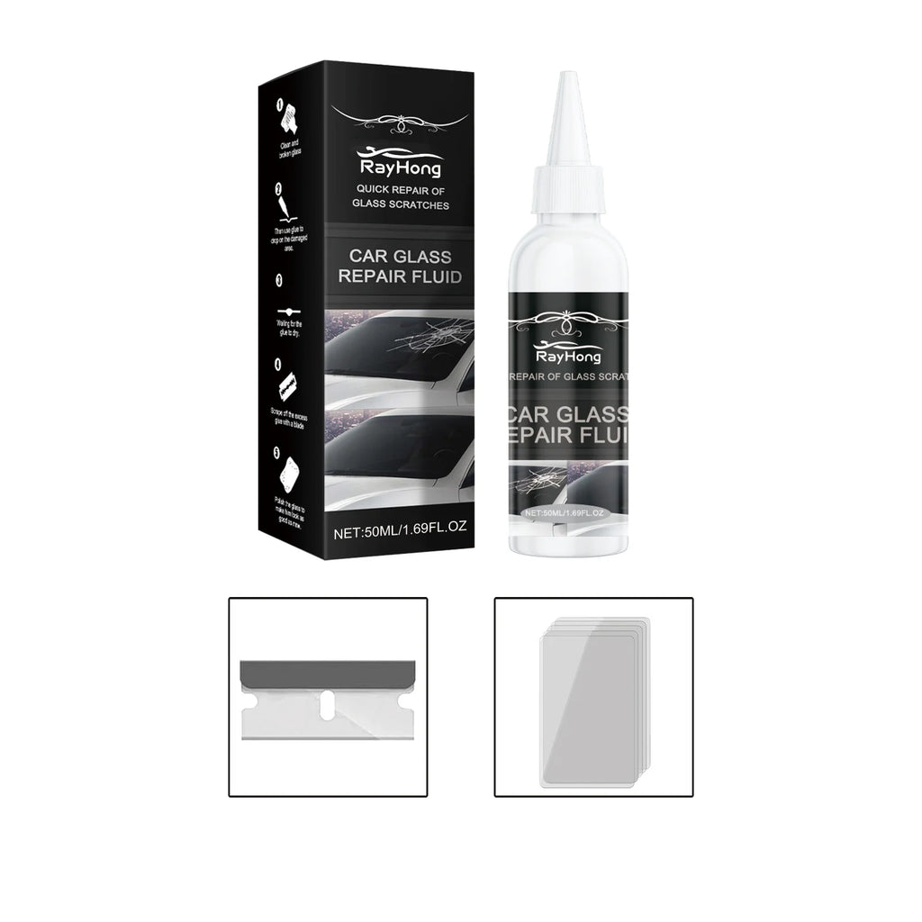 Car Glass Repair Adhesive Fixing Windshield Cracks Remove Scratch Enhance Impact Resistance Truck Motorcycles Broken Repair Set