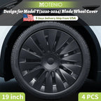 4PCS Design for TESLA Model Y 2020-2024 Vehicle Full Coverage Blade Wheel Cover Cap 19 Inches Hubcaps  Automobile Accessories