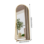 Full-length mirror, curved stand mirror, large full-length mirror, wall mounted, leaning mirror, standing mirror,