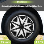 15inch Starfish Style Hub Cap Cover for Iron Rim Wheel Cover Set of 4 Steel Wheel Cover Replacement Hubcap for R15 Tire
