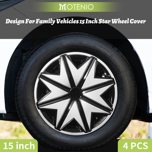 15inch Starfish Style Hub Cap Cover for Iron Rim Wheel Cover Set of 4 Steel Wheel Cover Replacement Hubcap for R15 Tire