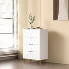 ROSAHQNDA 6-drawer chest of drawers, 4-drawer dresser, modern storage cabinet with metal legs, creative MDF storage cabinet